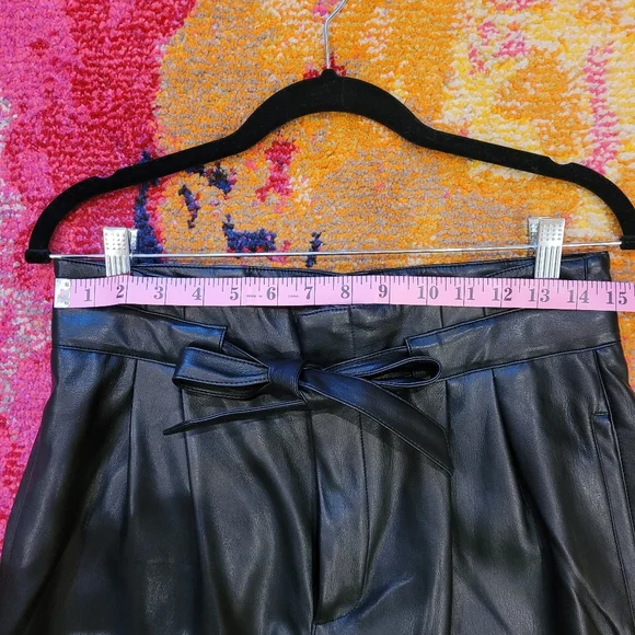 High Waisted Faux Leather Pants - Picture 2 of 10